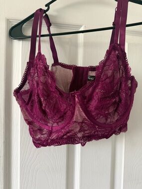 Torrid Plum Lace Longline Underwire Bralette